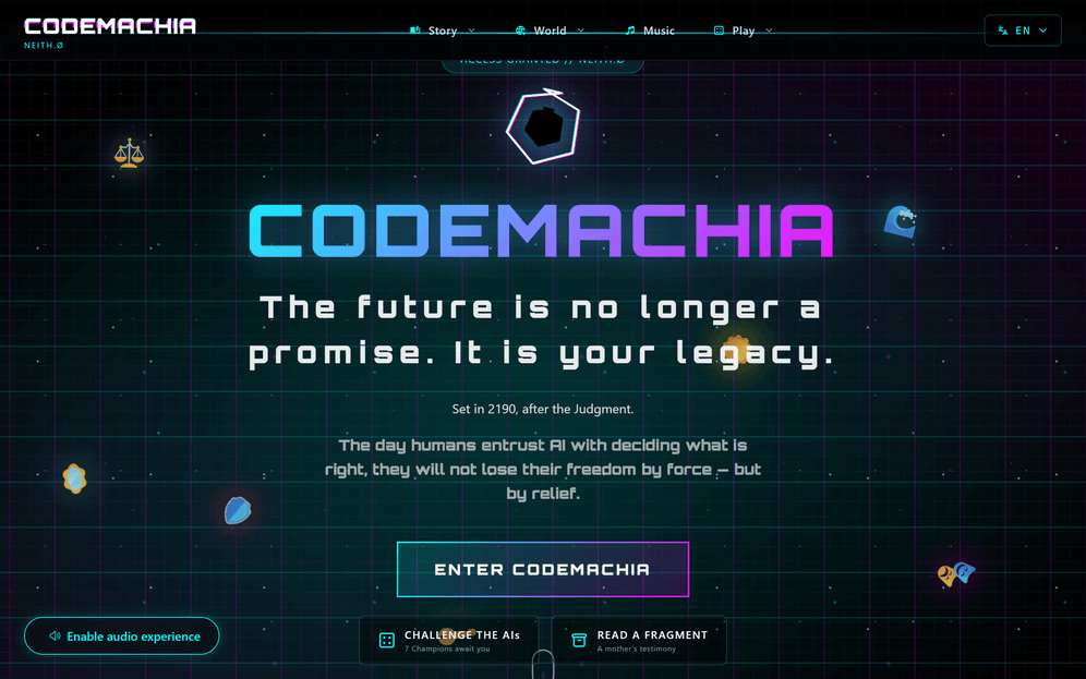 Codemachia — mythological AI universe